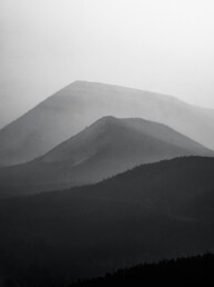 A misty mountain landscape, evoking the quiet depth of soul-led work